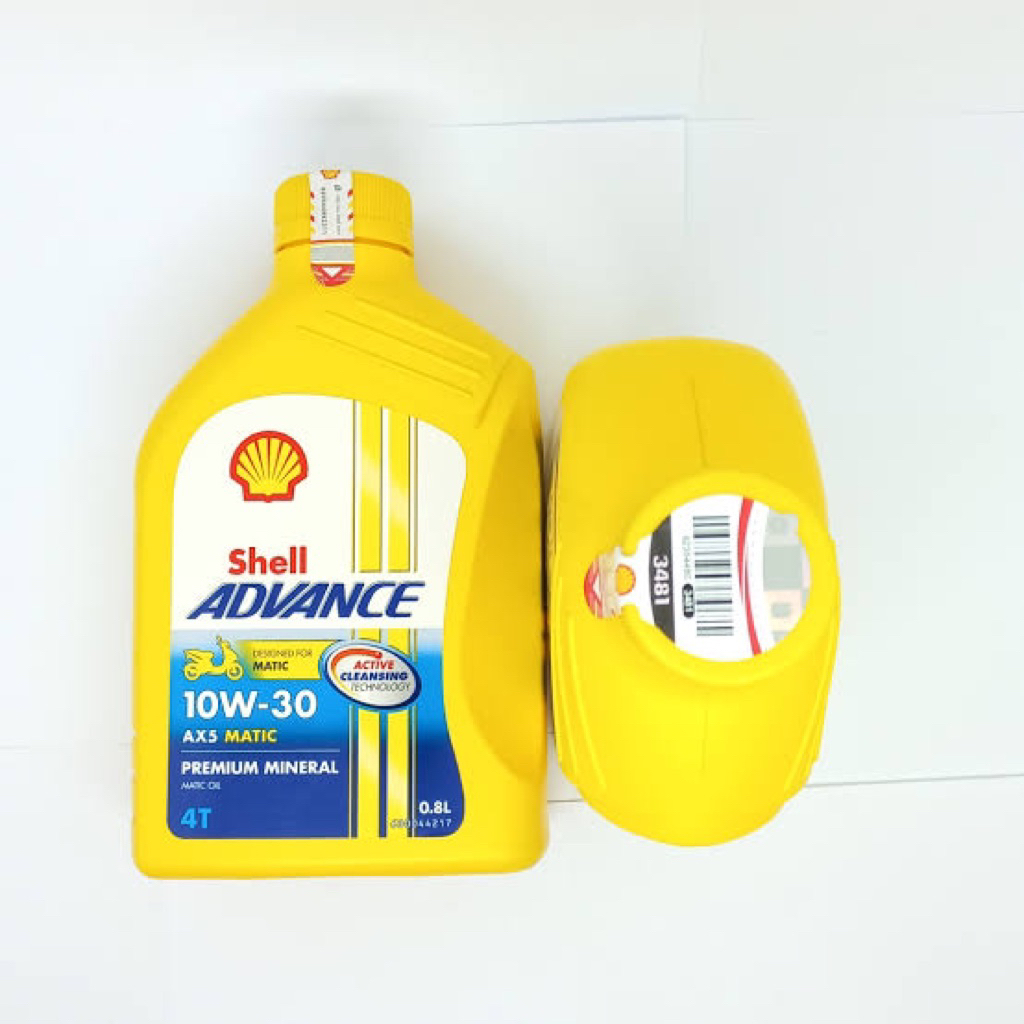oli shell advance 10W-30 AX5 matic ( oli motor matic)