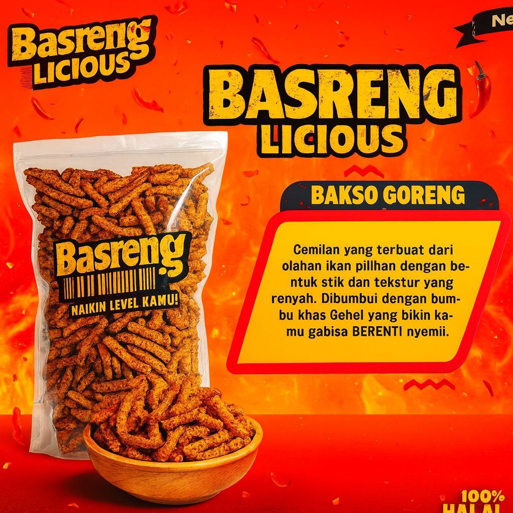 

Basreng Pedas Daun Jeruk Pedas Renyah Snack Pedas Pengiriman CEPAT BASRENG ORI PEDAS
