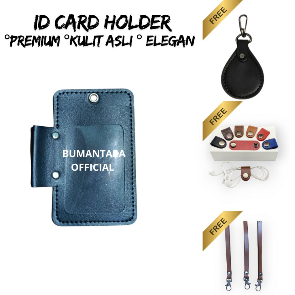 

Cardholder Kulit Premium – Tempat Kartu – ID Card Premium – Nametag Kulit Premium – Slot Pulpen – BUMANTARA OFFICIAL