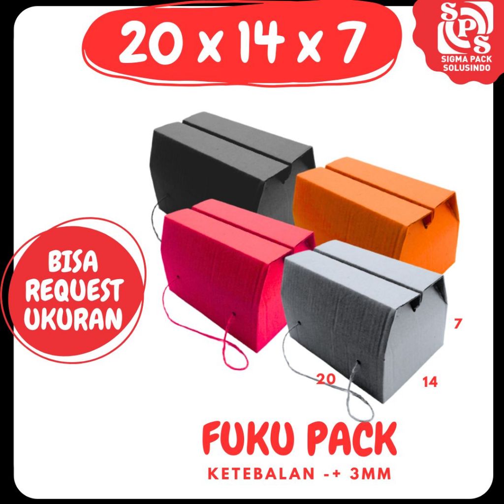 

Kardus Jinjing 20x14x7 Packing Fuku Pack Gable Box Dus Packing Kotak Kemasan Karton Souvenir Hampers