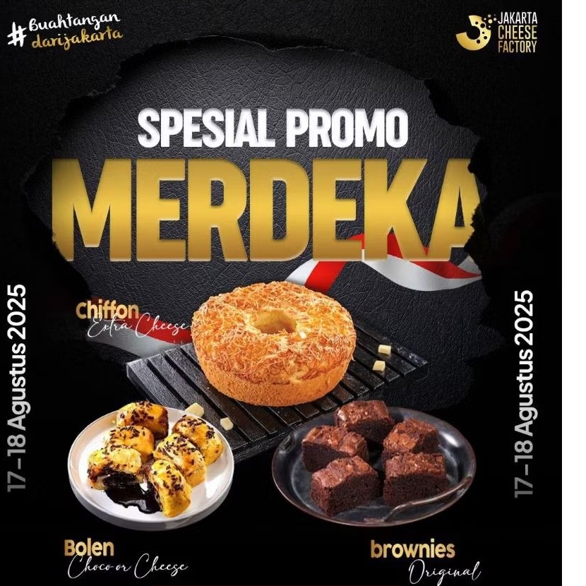 

PROMO SPESIAL MERDEKA Jakarta Cheese Factory