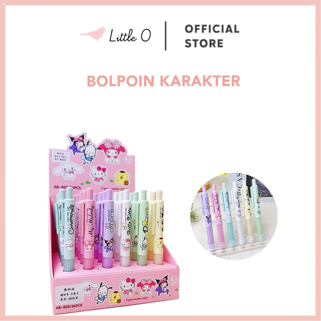 

LITTLE O Sanrio AB808 Gel Ink Pen Pulpen Gel Karakter Pulpen Murah Pulpen Gel