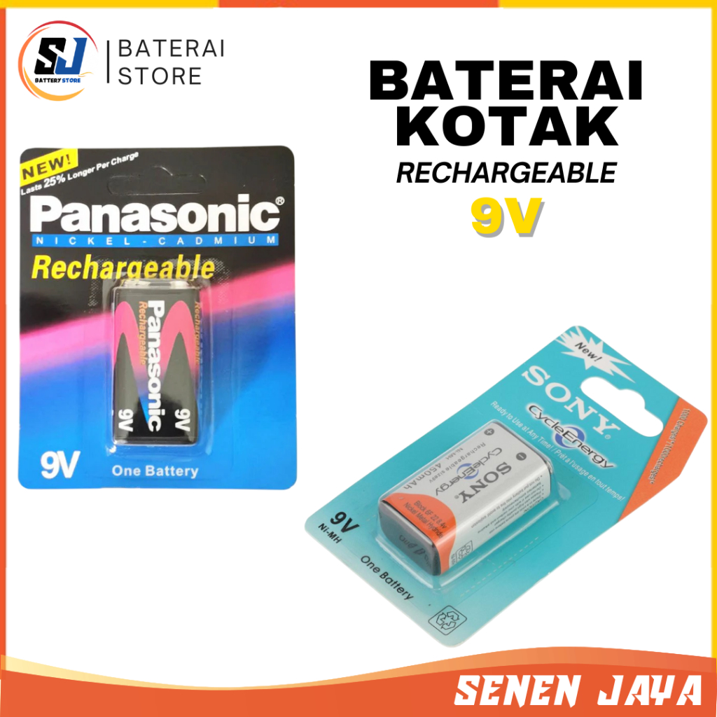 Baterai 9V Rechargeable Panasonic Sony Batre Cas 9V Batre Kotak Recharge 9V Batre Mic Microphone 9V