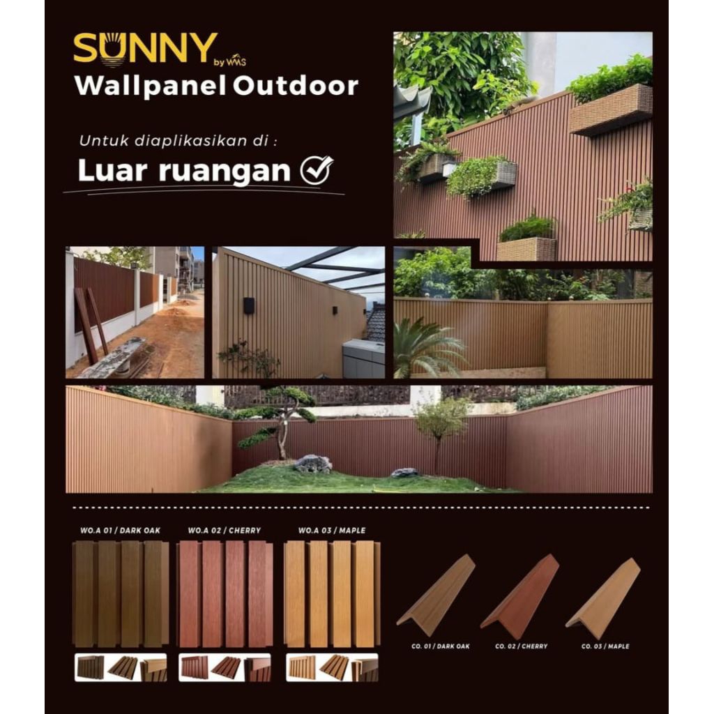 WPC TIPE A WALLPANEL OUTDOOR / WALL PANEL KAYU OUTDOOR