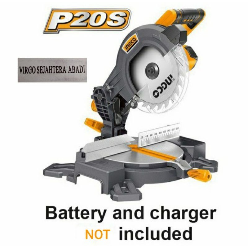 CMS2001 MESIN POTONG ALUMINIUM CORDLESS MITER SAW INGCO 20V UNIT SAJA