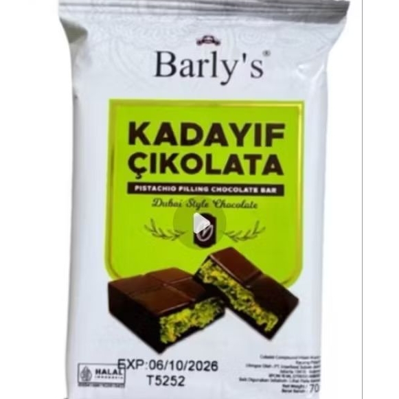 

BARYLS CHOCOLATE PISTACHIO 70GR DUBAI