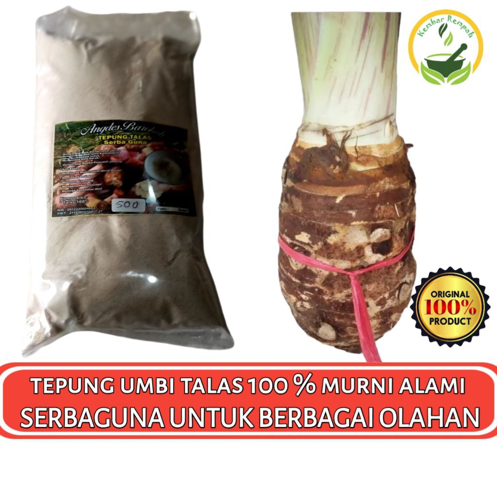 

500 Gram Tepung Talas Asli Murni Organik
