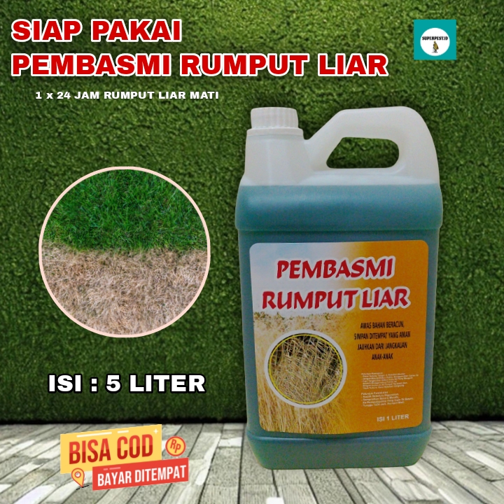 SUPERPEST.ID Isi Ulang Pembasmi Rumput Liar Dan Gulma Isi 5 Liter | Racun Obat Pembasmi Rumput Liar 
