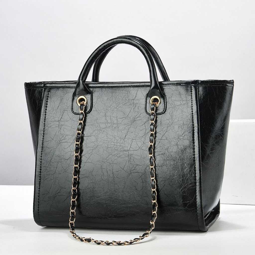 TOKOMEDAN1 - 2918 Tas Jinjing Wanita Import Premium Tas Bahu Besar Tali Rantai Shoulder Bag Murah