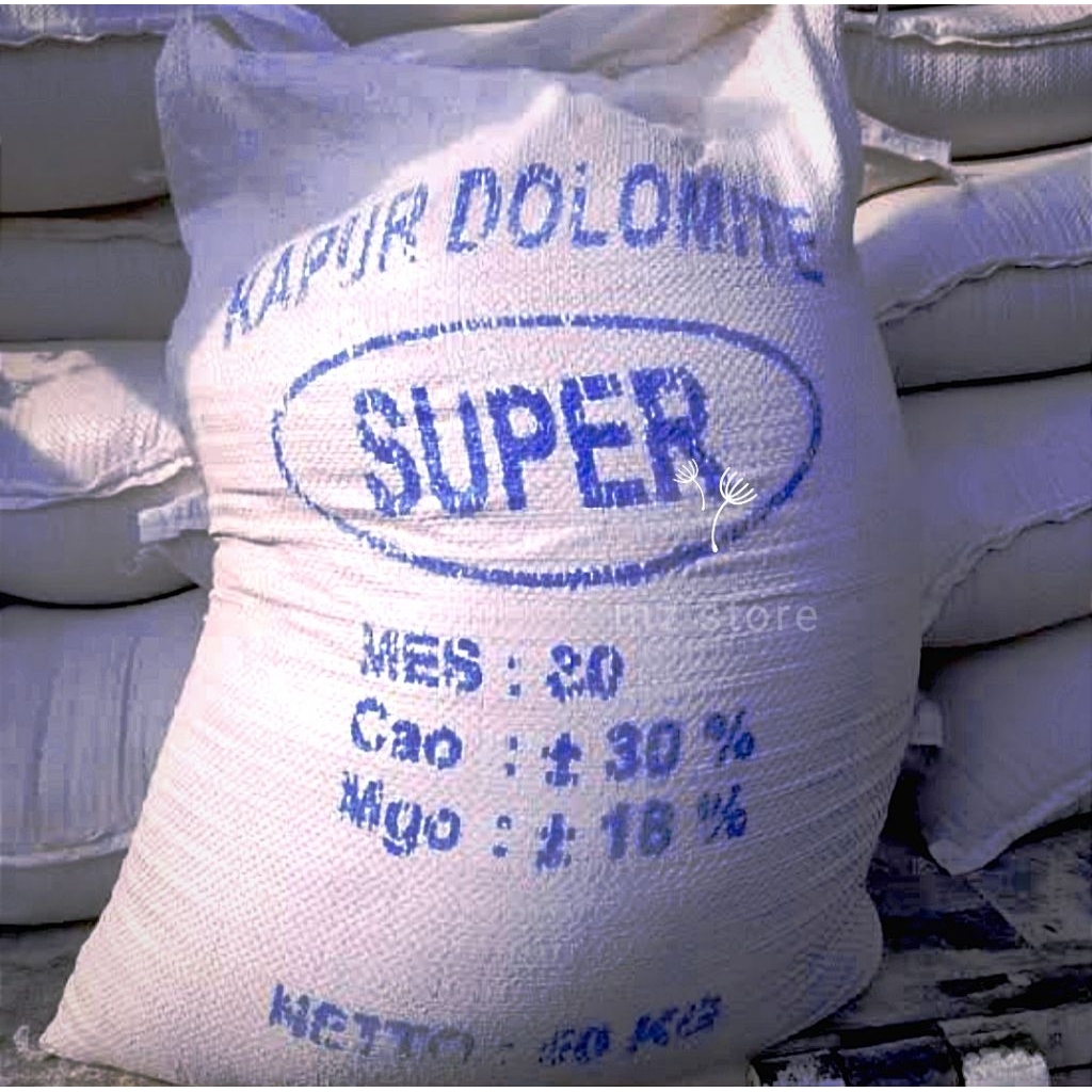kapur dolomit, kapur pertanian ecer/kg.