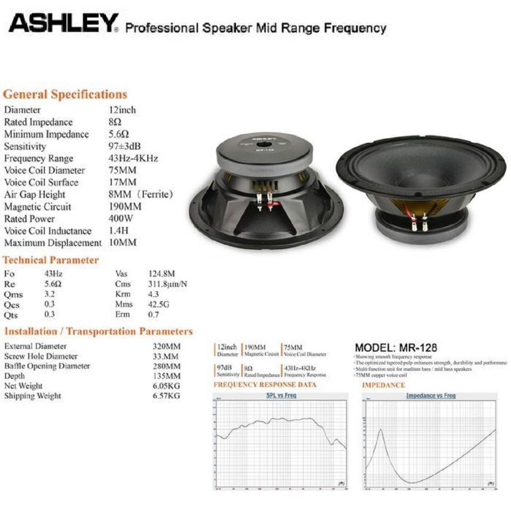 speaker component ashley MR88 MR 88 /  MR108 MR 108 / MR128 MR 128 ORIGINAL