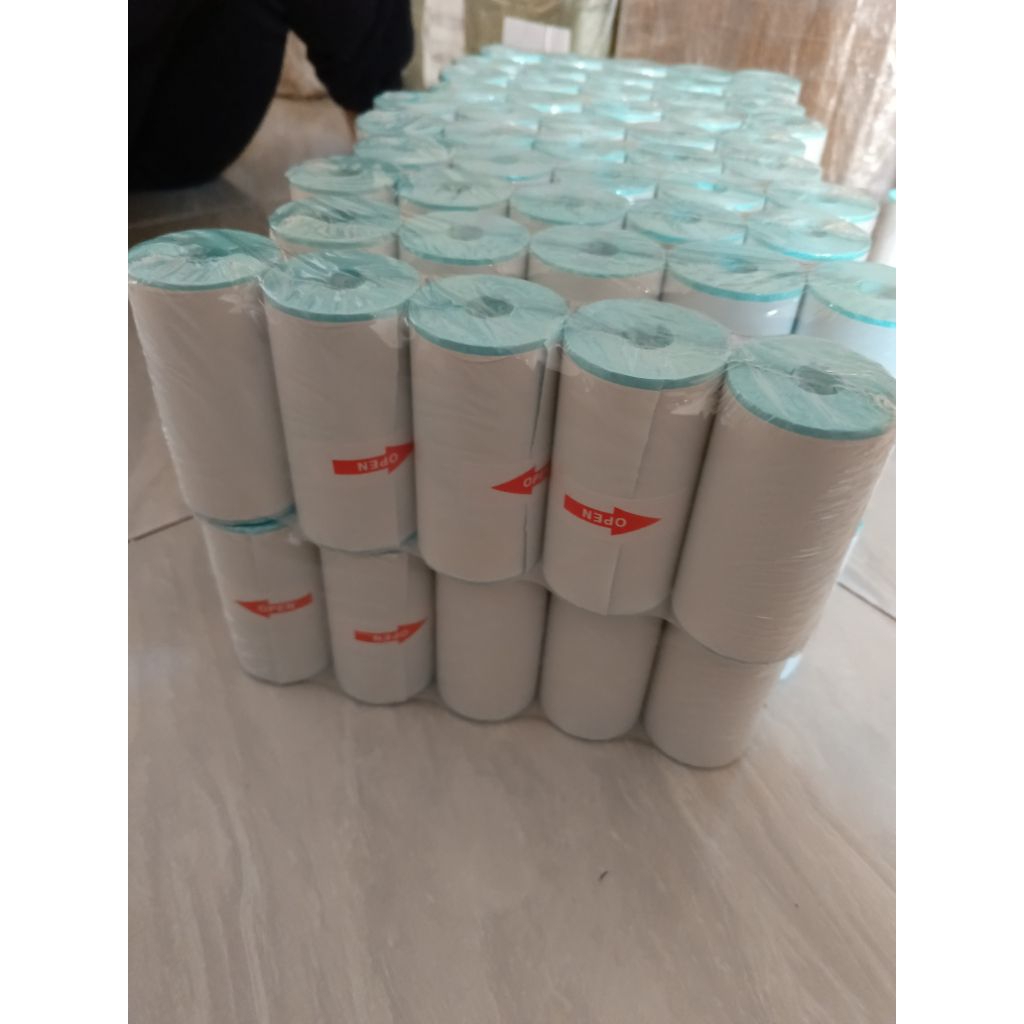 

Stiker Label 58 mm , termal label 57x30 mm panjang 5 Meter , label 57 mmprinter bluetooth untuk cetak resi