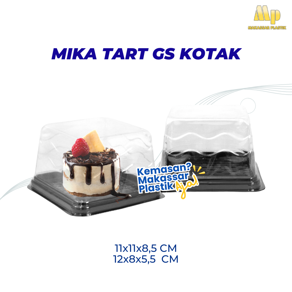MIKA TART SQUARE / MIKA TART GS KOTAK / TEMPAT KUE TART KOTAK @25 PCS