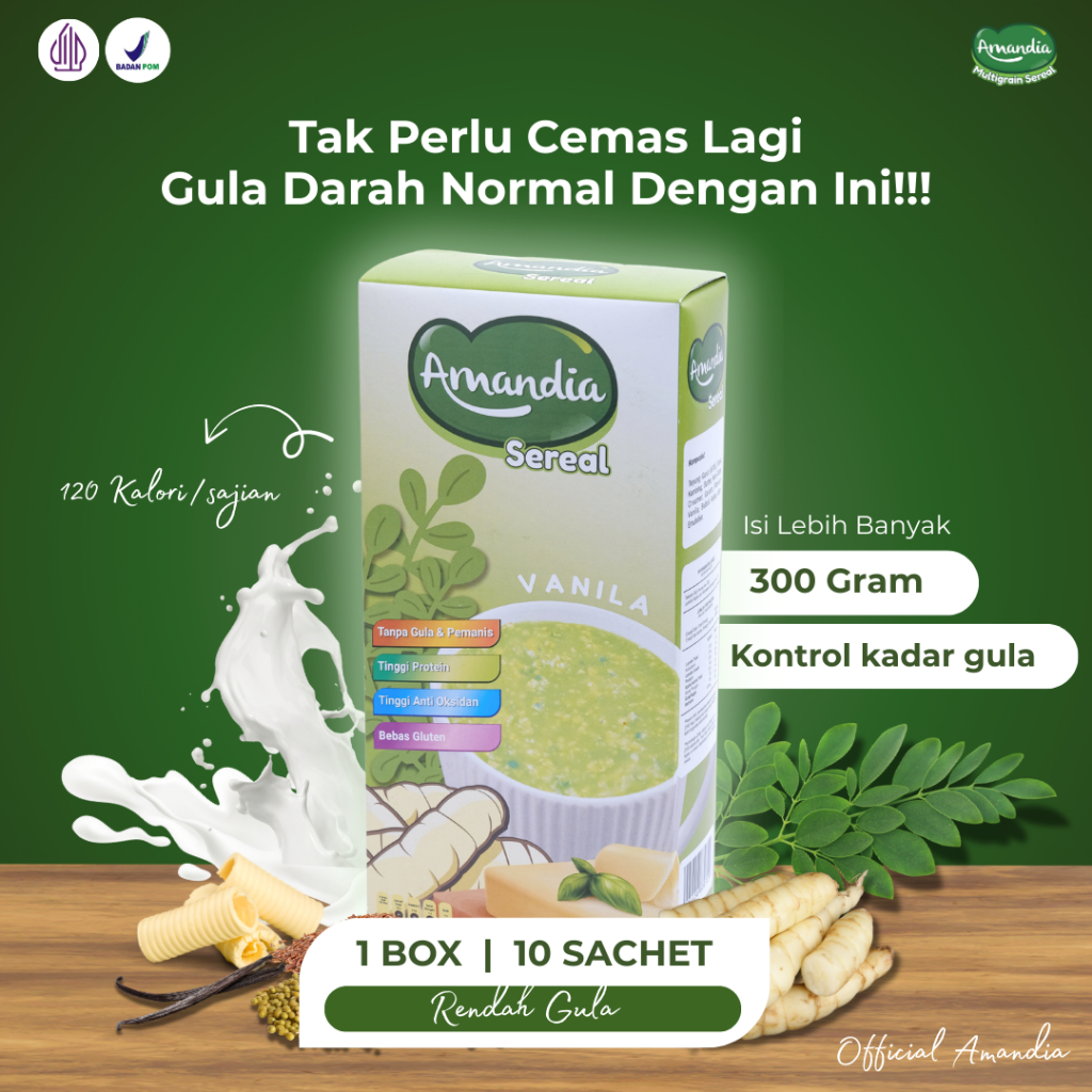 

Amandia Sereal Berbahan Alami Pilihan Bantu Kontrol Kadar Gula Darah