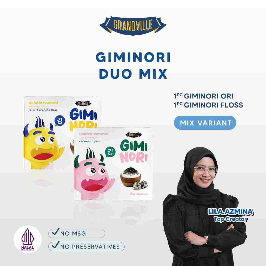 

[SPESIAL LILA AZMINA] Grandville Gimi Nori Rumput Laut Tabur Duo Mix Original & Floss