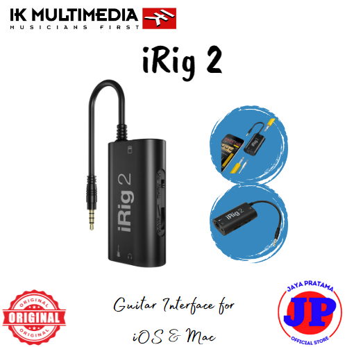 IK Multimedia IRIG 2 Guitar Audio Interface for iOS and Mac Original