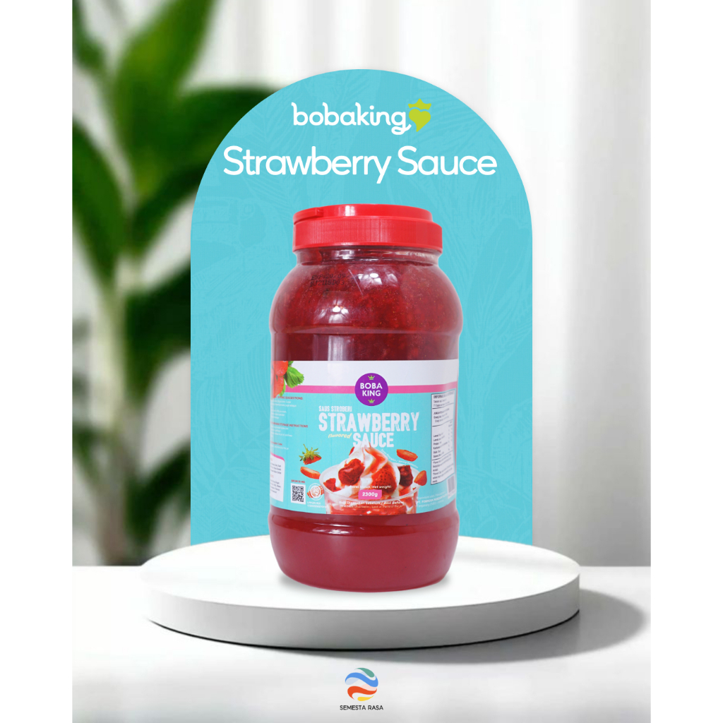 

Boba King Premium Strawberry Fruit Sauce 2.3KG | Selai Jam Stroberi