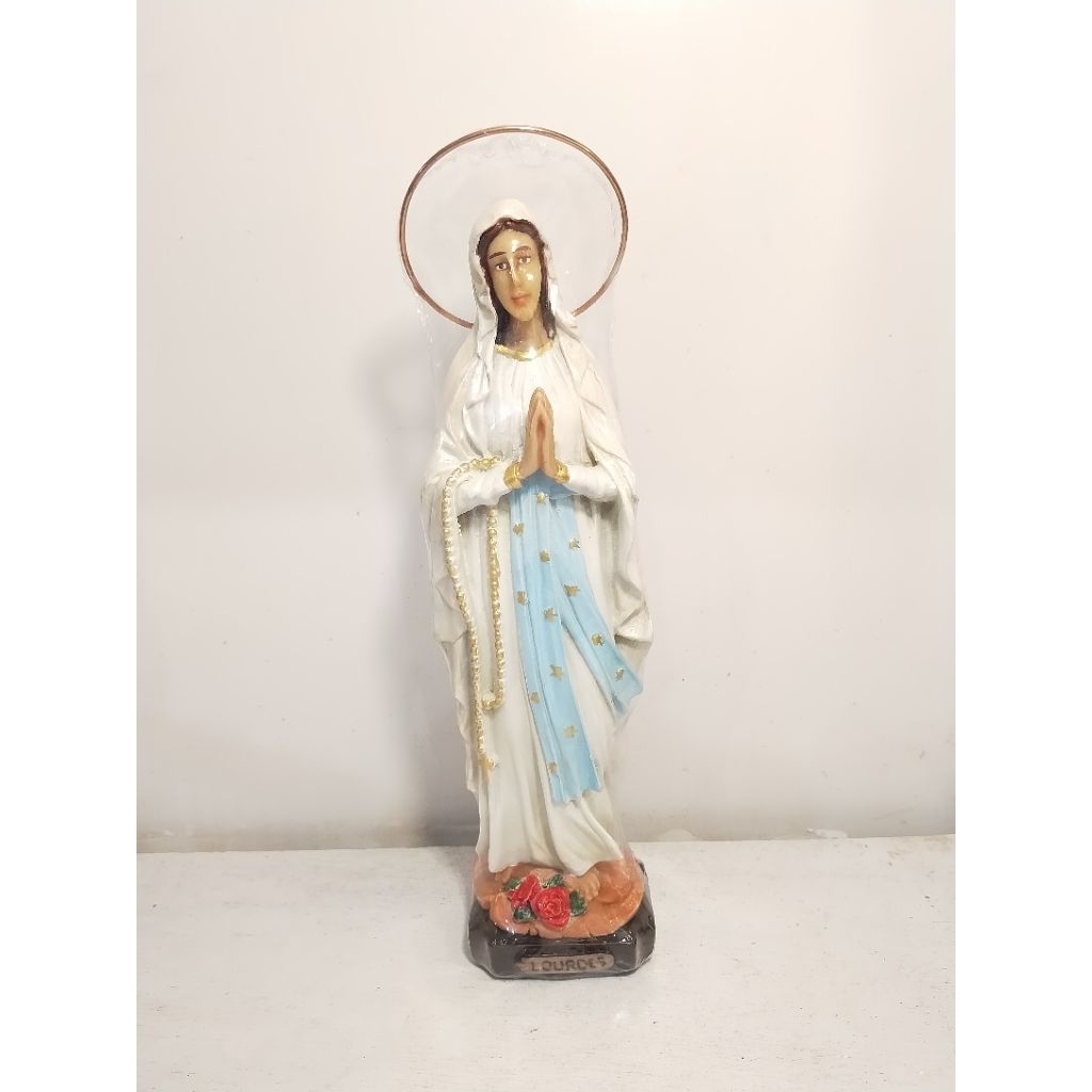 Patung Maria Lordes Ring Putih 9.5x23.5cm (9029) MLLSW - Patung Maria Lordes - Patung Maria - Patung