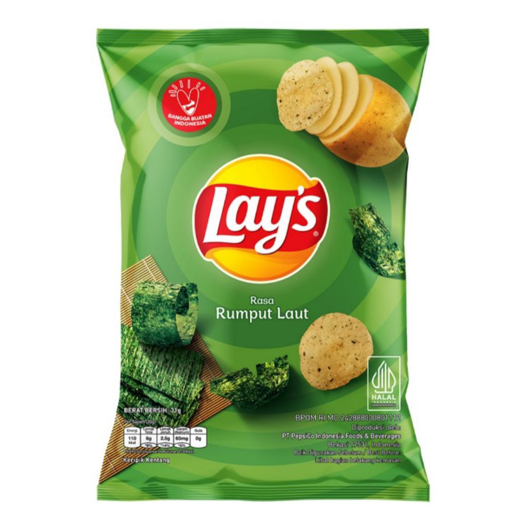 

Lay's Keripik Kentang Rasa Rumput Laut 31 g