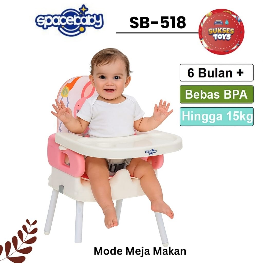FOLDING BOOSTER SEAT SPACEBABY SB-518 ( 5 IN 1 )