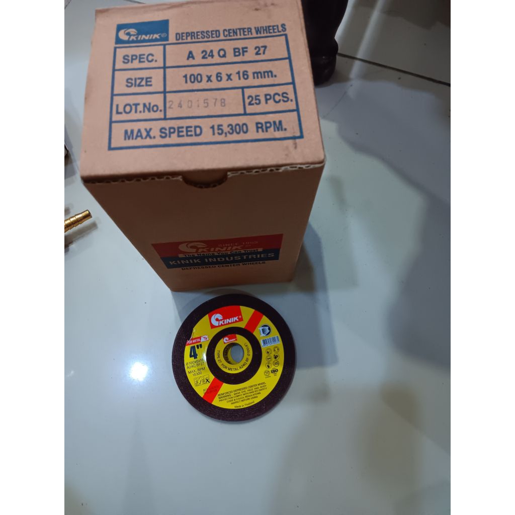 Batu gerinda Tebal "4" Kinik | Batu gerinda poles | Isi 25Pcs|