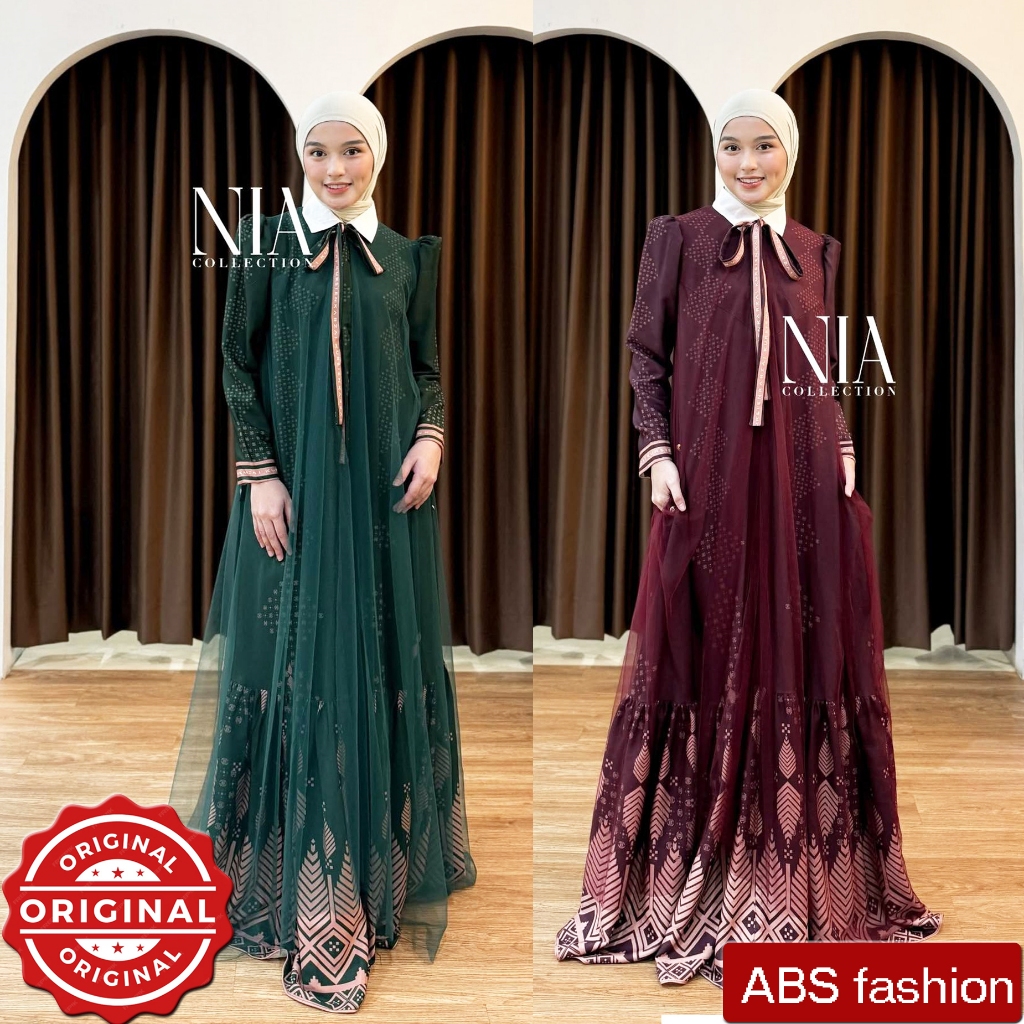 KURSIEN KARZAI Lucia Abaya, Baju pesta muslimah mewah, Baju gamis lebaran elegan