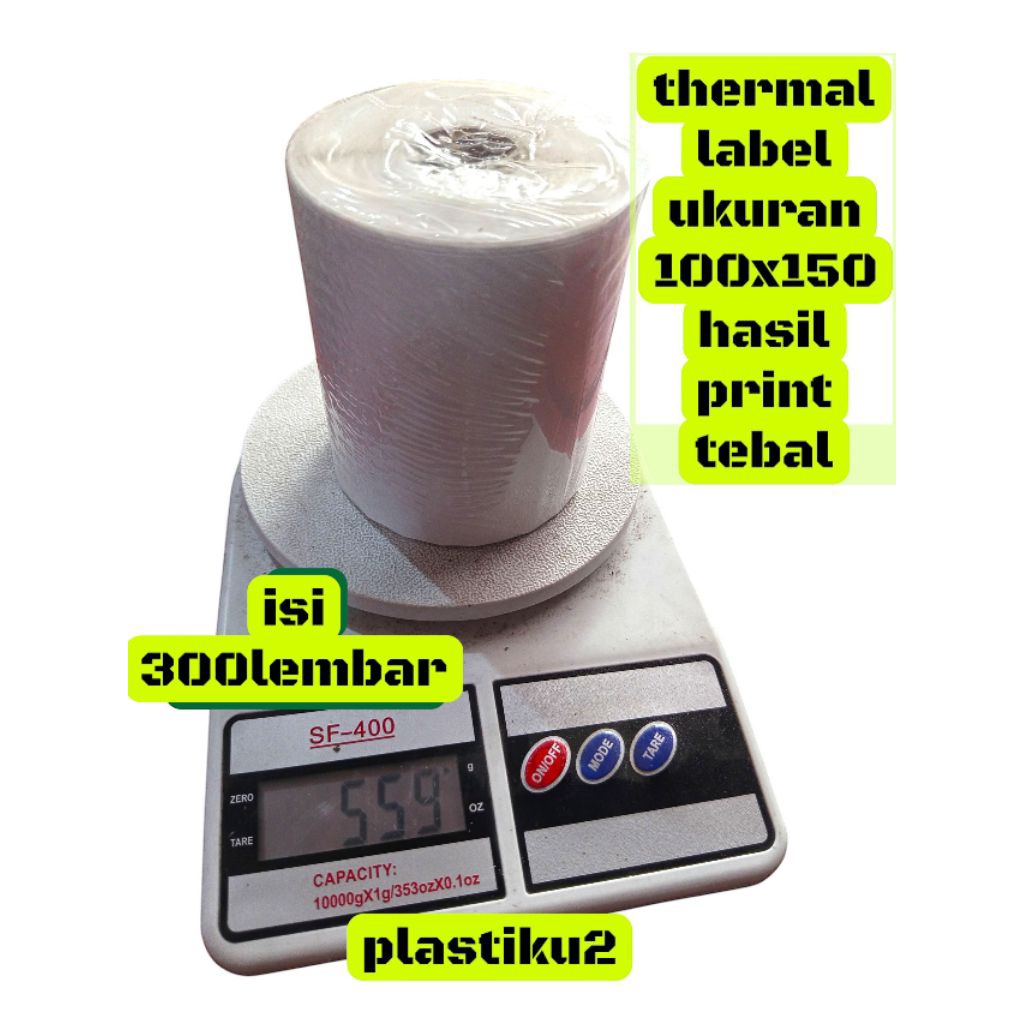 

thermal label ukuran 100x150 isi 300 lembar