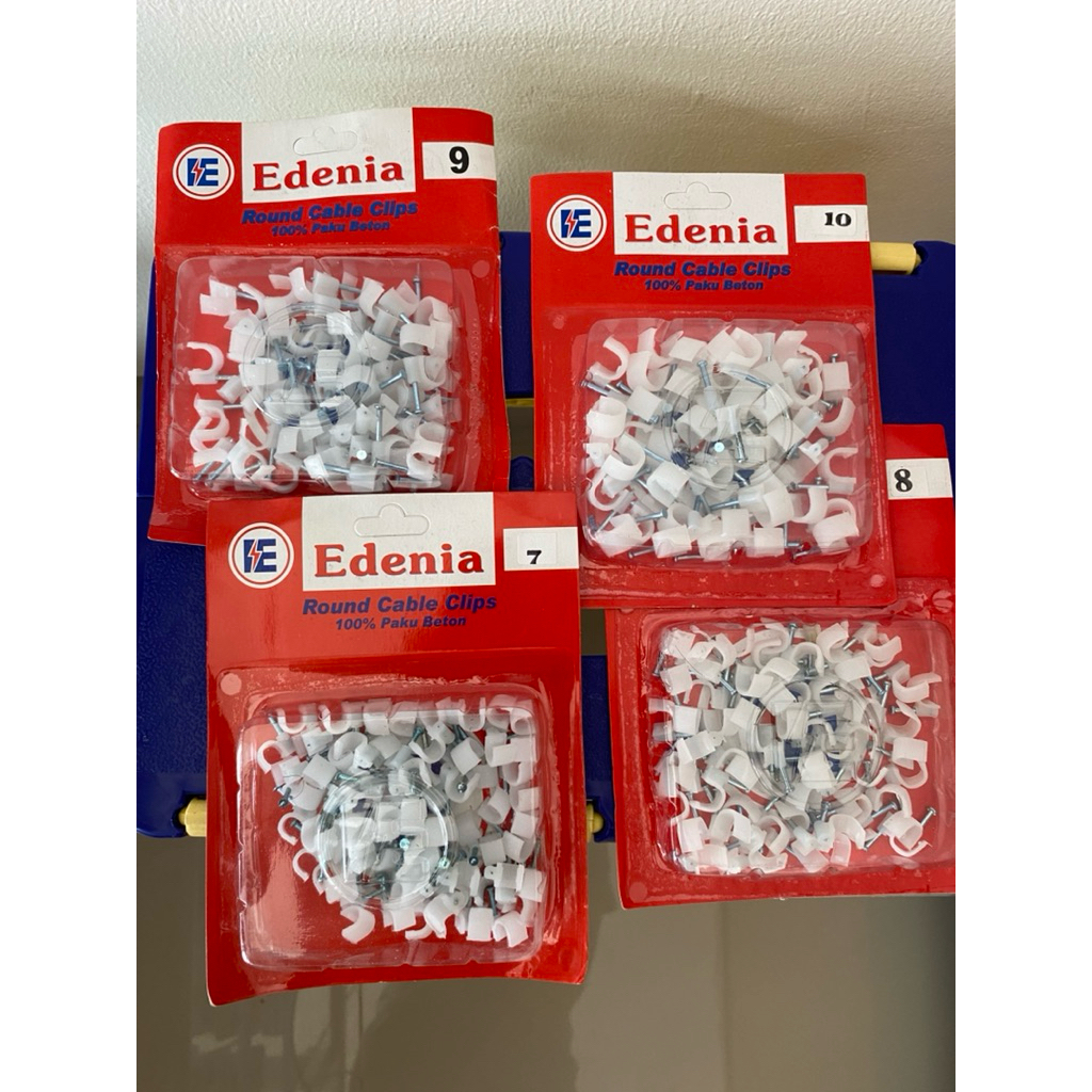 CLIP KABEL / KLEM KABEL TEMBOK EDENIA