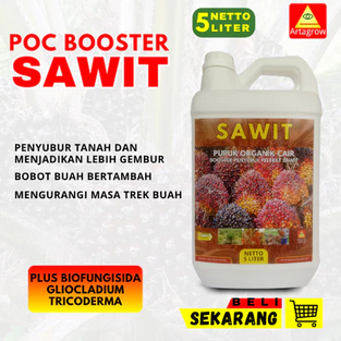 POC Booster Sawit 5 Liter - Pupuk Sawit Agar Berbuah Lebat Dan Berat / Pupuk Penyubur Pelebat Sawit