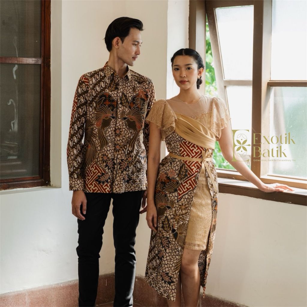 Mega Batik Couple/Batik Pesta/Batik Kondangan/Batik Lamaran/Batik Wisuda/Batik Family Couple Set Mod