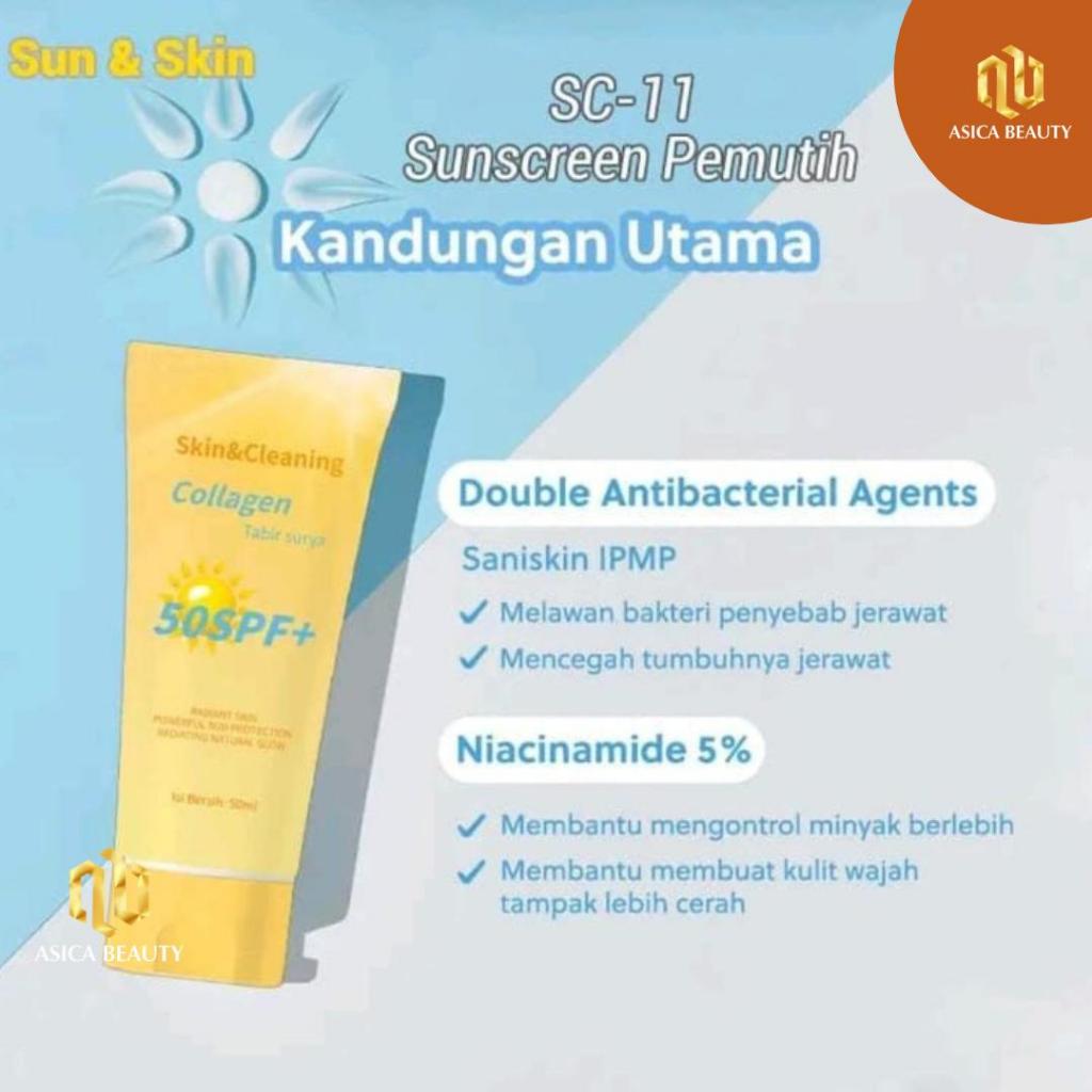 SKIN & CLEANING SC-11 Collagen Sunscreen SPF50 PA+++| SC 11 Sunscreen