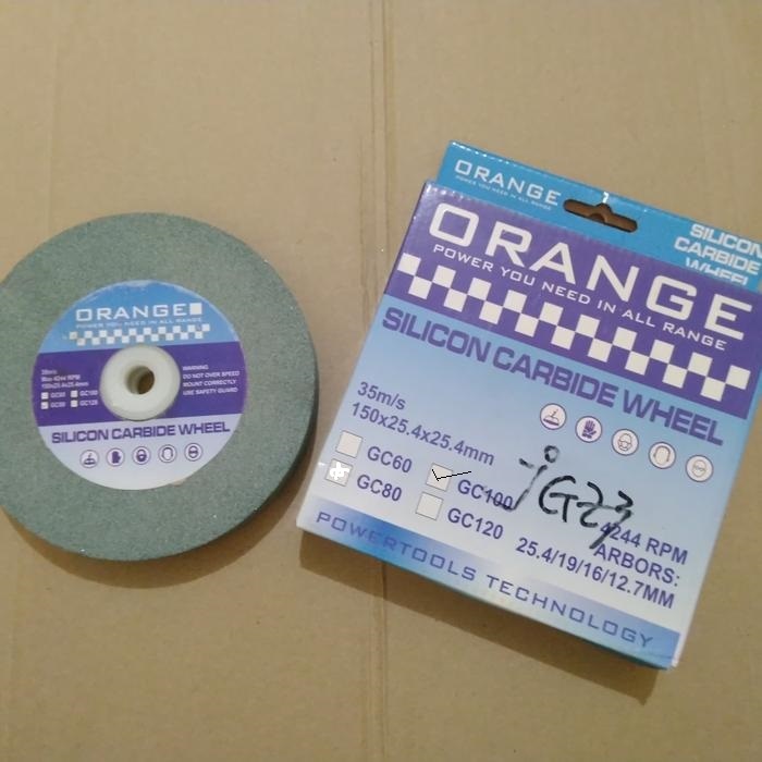 Batu Gerinda Duduk 6 Inch Orange Batu Poles Batu Akik Batu Gerinda Hijou 6 Inch Grit 100