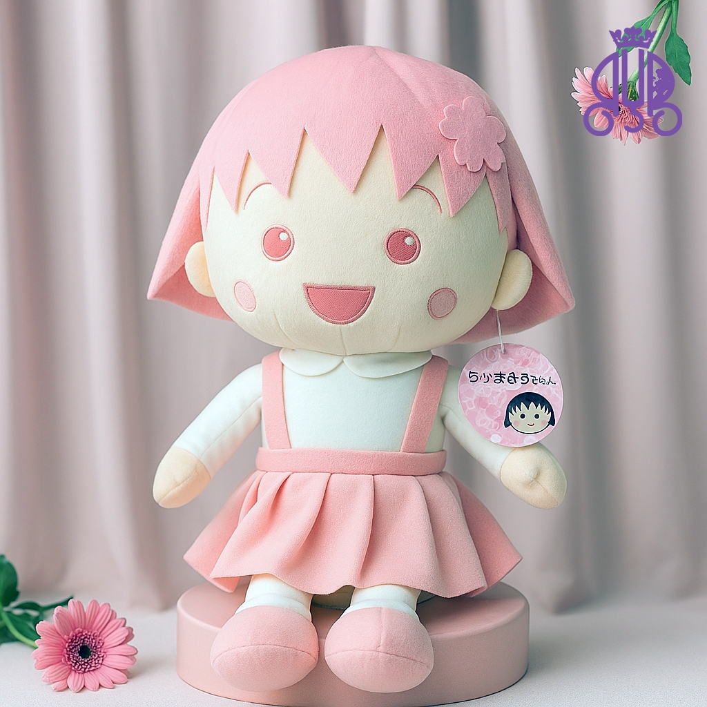 Boneka karakter Chibi Maruko Chan edisi sakura iro nuigurumi XL premium original