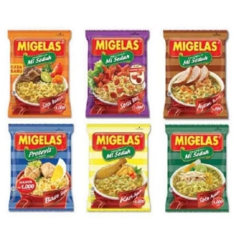 

MIGELAS Mie Instan Seduh Mi gelas All Varian Rasa Bergizi