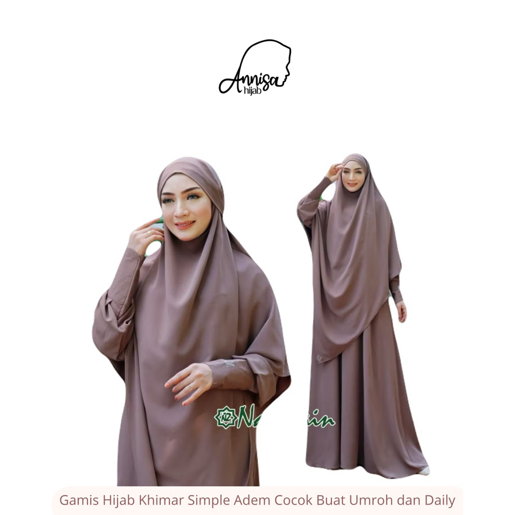 Gamis Mewah Set Hijab Cadar Tali Gamis Sabrina Set khimar