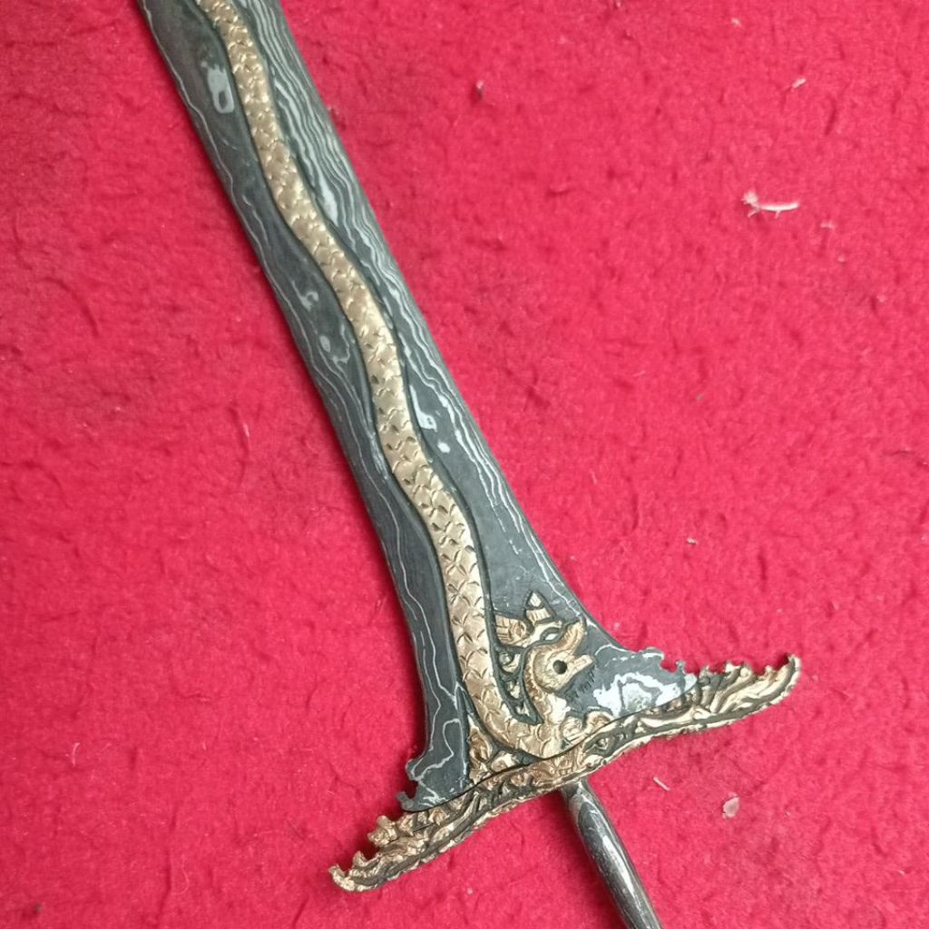 keris sepang naga kinatah kuningan