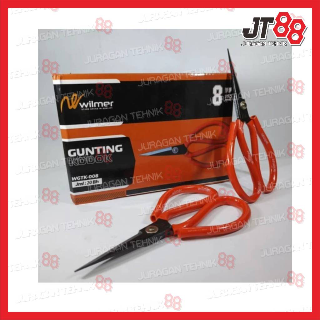

WILMER GUNTING KODOK 8" Gunting Potong Seng Kertas Gunting Bahan Kain Jahit Tailor