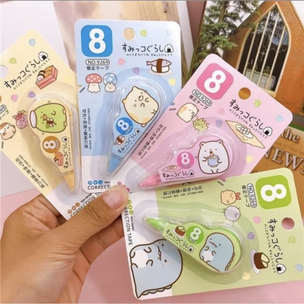 

LOUI DL018 Penghapus PenaTip-ex Kertas Mini Correction Tape Students Stationary School Supplies 8M Multiple Color Tip-ex Modern Anti Kotor