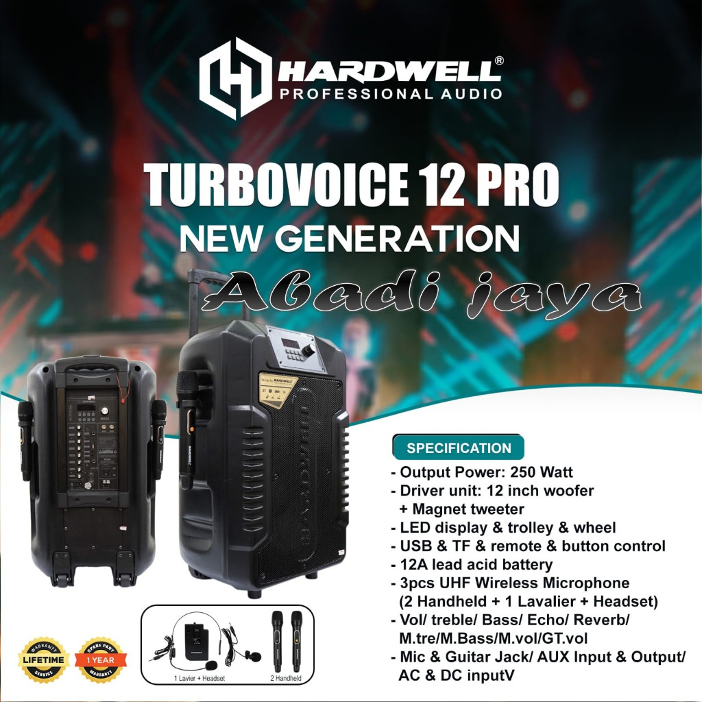Hardwell TurboVoice 12PRO Original 12 Inch wireless turbovoice 12 pro