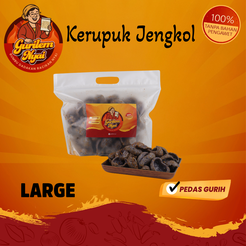 

Kerupuk Jengkol Gurilem Nyai Cemilan / Snack / Kerupuk / Makanan Ringan Pedas Gurih Large