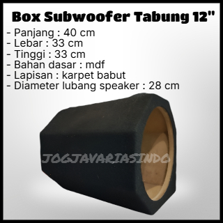 Box Subwoofer Tabung 12 Inch Karpet Bludru Universal