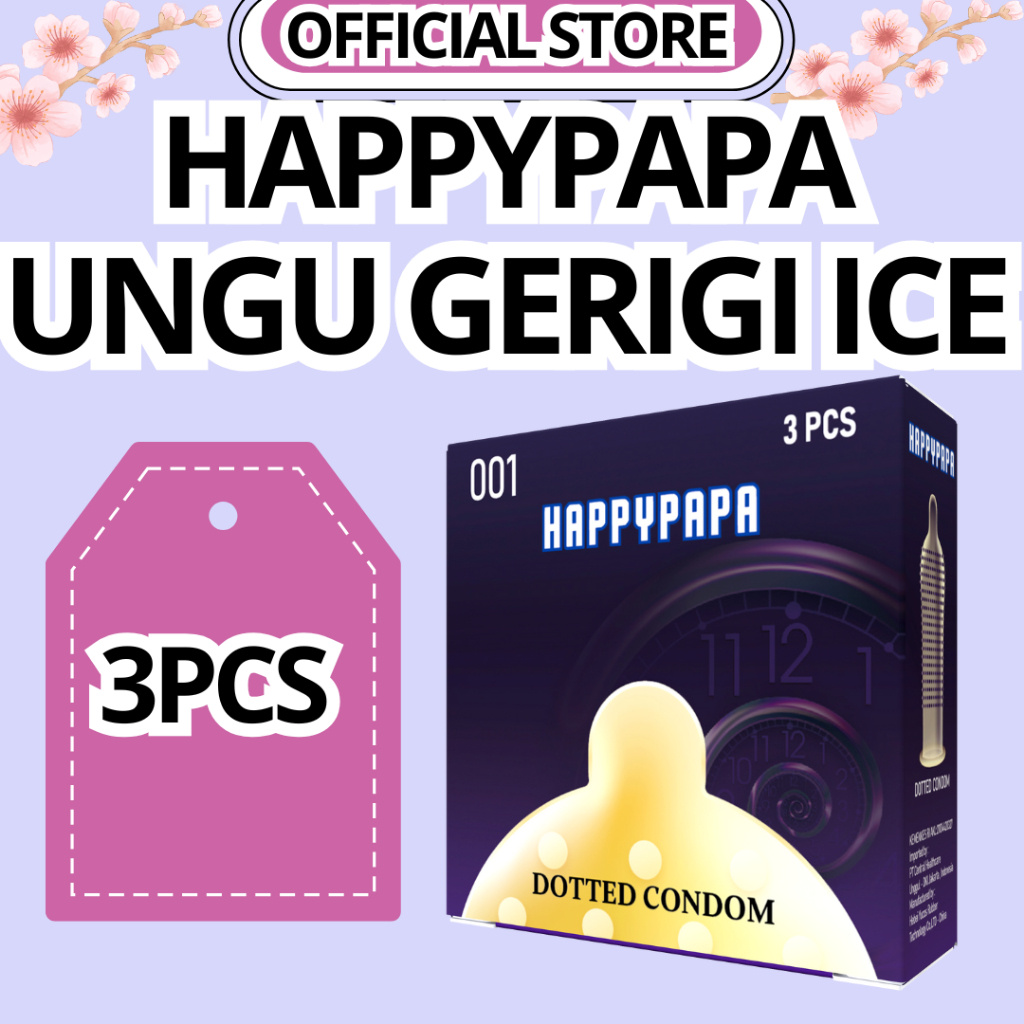 Happypapa 001 Condom Gerigi Ice 3 Pcs