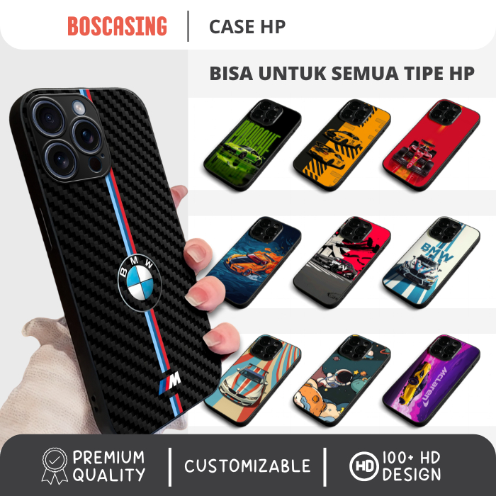 [PREMIUM] Casing Case HP Iphone Samsung Oppo Vivo Redmi Infinix Mobil Keren Ferrari BMW All Type
