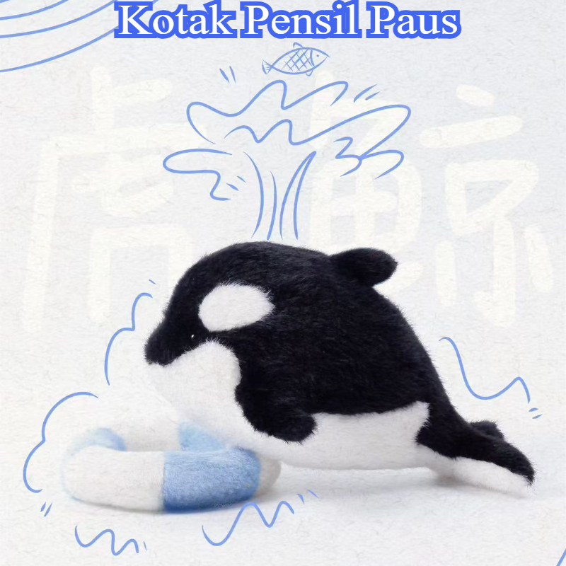 

[READY✅] pencil case / Tempat Pensil Multifungsi / pencil case Paus / Male and female student stationery / estudee pensil case / small Paus doll / cartoon large capacity storage bag / animal pensil case