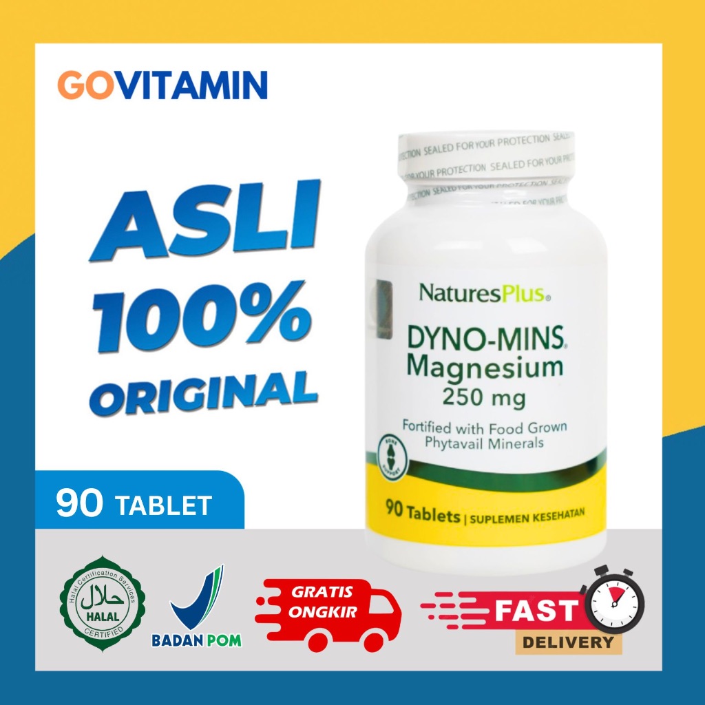 Natures Plus Dyno Mins (90 tablet) - Magnesium 250mg 9 Dynomins
