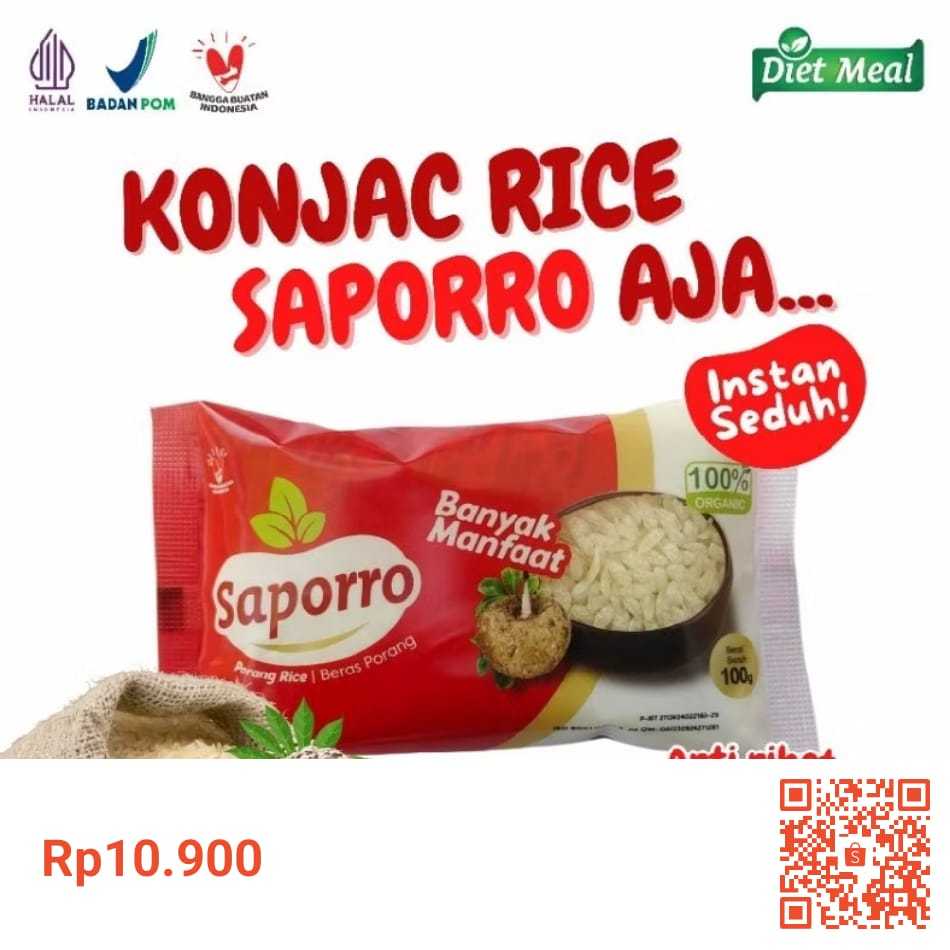 

Saporro Beras Porang Instan Seduh Kemasan 100Gram