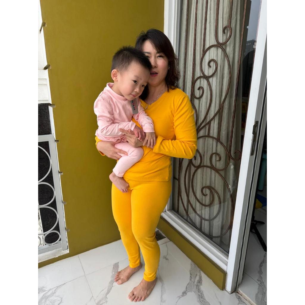 Long John Wanita Pakaian Musim Dingin Longjohn Wanita Velvet Extrawarm