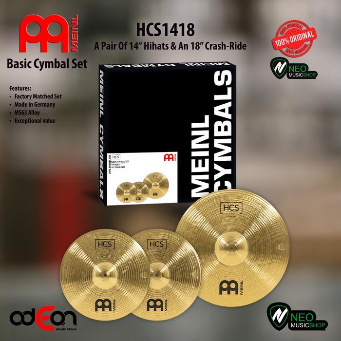 Meinl HCS1418 Basic Cymbal Set – Hi-Hat 14” & Crash/Ride 18” Original