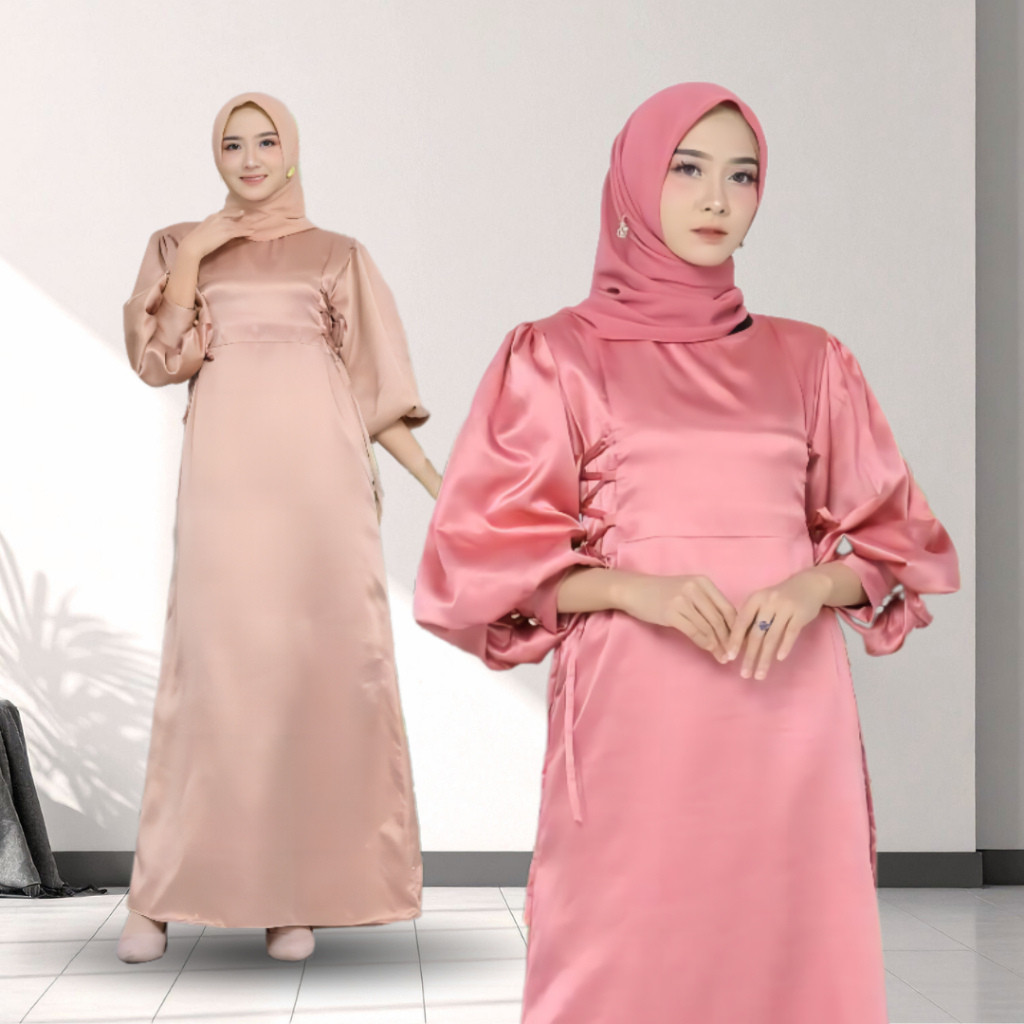 SERAGAM BRIDESMAIDS LYODRA DRESS KONDANGAN WEDDING DRESS LENGAN BALON