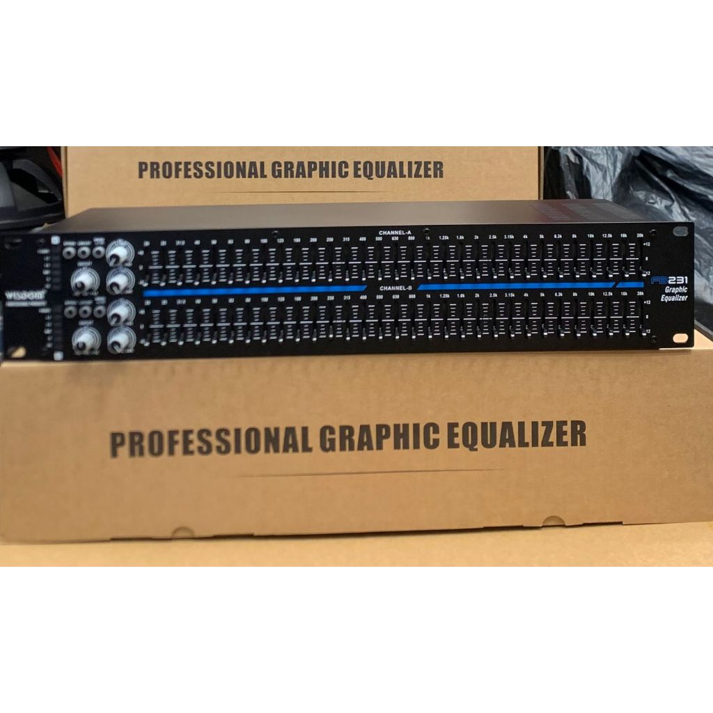 Wisdom FB231 Dual 31 Band Stereo Graphic Equalizer Wisdom FB-231 Ekualiser 2 x 31 Band